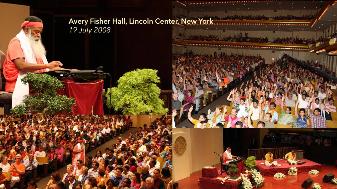 Photo collage from the Avery Fisher Hall concert, Lincoln Center, New York, 19 July 2008.